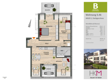 3- Zimmer- Dachgeschosswohnung in Schlebusch- Ihr neues Zuhause mit Weitblick 51375 Leverkusen, Dachgeschosswohnung