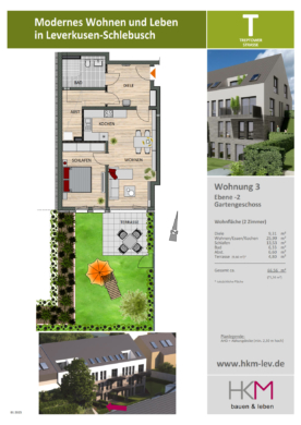Neubau-Charme trifft auf Gartenoase 51375 Leverkusen, Erdgeschosswohnung