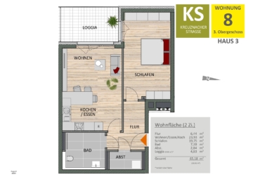 Leben und Wohnen im Neubau: moderne Ausstattung und durchdachte Grundrisse im beliebten Kölner Süden 50968 Köln, Etagenwohnung
