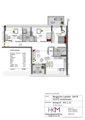 4-Zimmer Dachgeschosswohnung mit Balkon und Loggia – Ihre Eigentumswohnung oder Kapitalanlage! 51375 Leverkusen, Dachgeschosswohnung