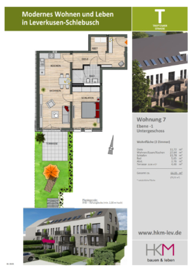 Komfortable Eckwohnung mit Gartenanteil – Ihre Traumwohnung zur Miete! 51375 Leverkusen, Erdgeschosswohnung